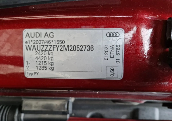 Audi Q5 cena 147000 przebieg: 50480, rok produkcji 2021 z Skawina małe 631